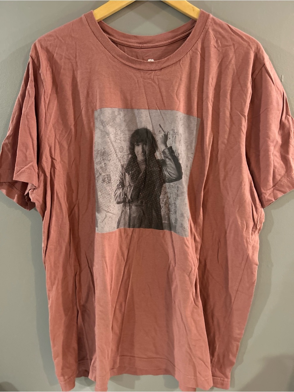 Men's Graphic Tee in Dusty Rose with Front Photo Print